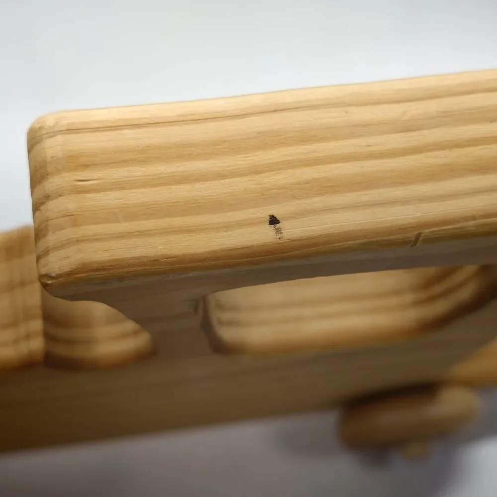 Handmade Wooden Train Locomotive Shelf Sitter Folk Art Decor Rolling Toy 15 Inch